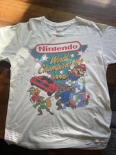 Vintage 1Nintendo 1990 World Championships Mario T-Shirt S-5XL