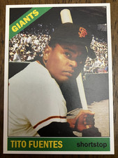 SAN FRANCISCO GIANTS: Tito Fuentes Custom Modern 1966 Style Art Card