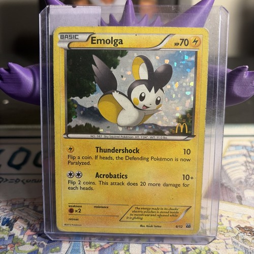 Pokemon TCG Emolga 6/12 McDonald's 2012 Promo Holo English - HP