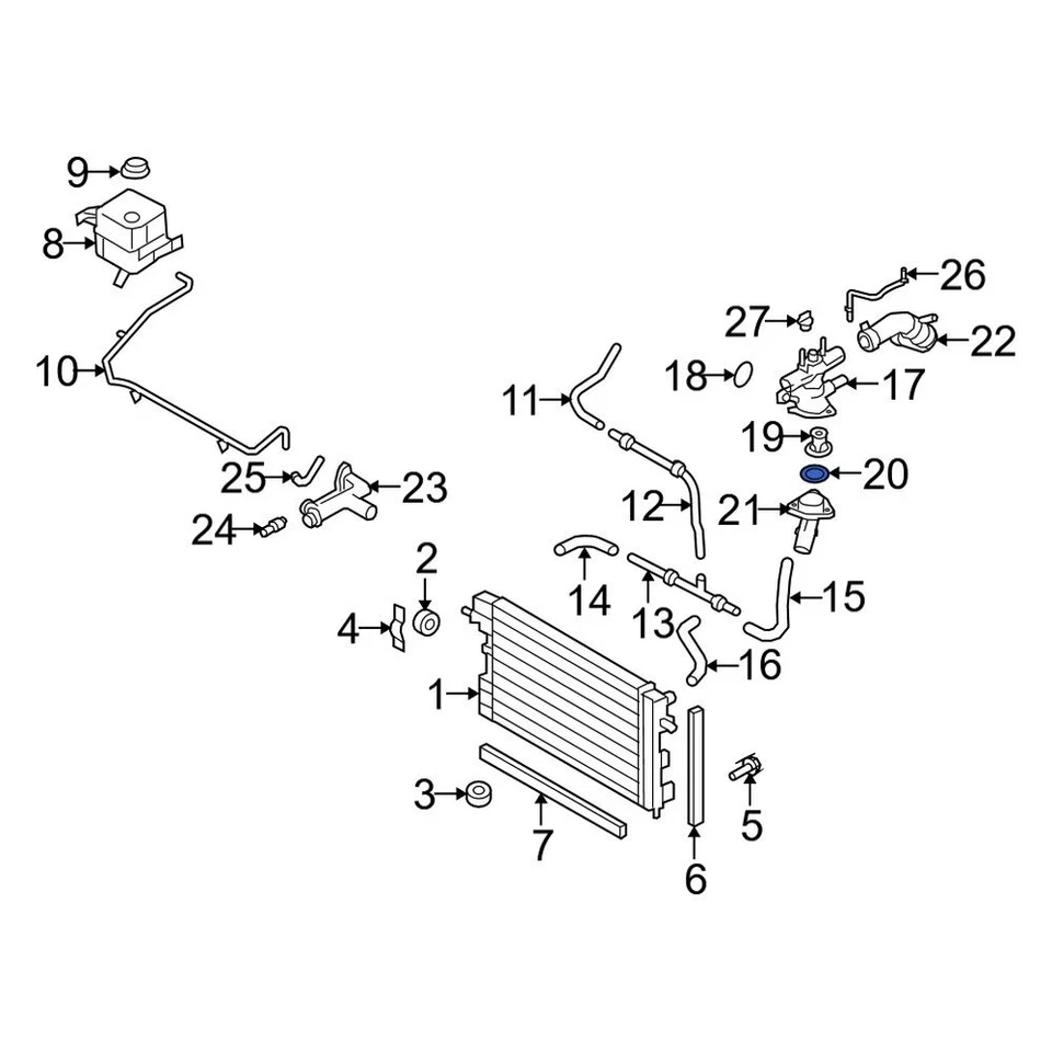 For Mercury Grand Marquis 92-11 Mercury Engine Coolant Thermostat Gasket Foto 2 de 4