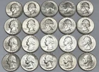 Lot of 20 (Half Roll) 1953-D Washington Silver Quarters BU Details