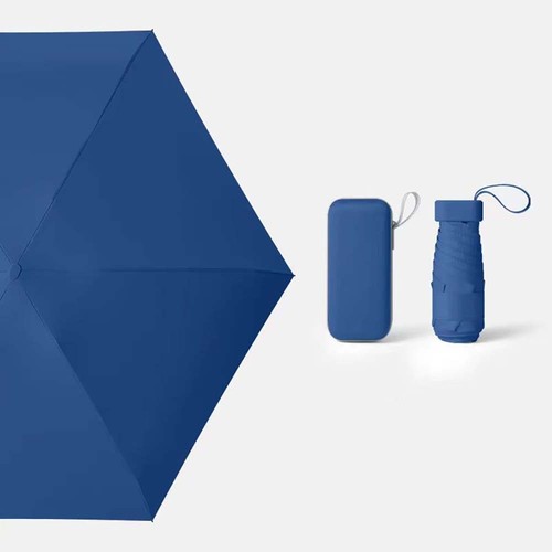 Mini parapluie pliable compact avec étui capsule UPF 50+ convient protection soleil pluie - Photo 16/17