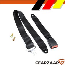 2-Punkt Sicherheitsgurt Beckengurt Sitzgurt Statik Stapler Schwarz Mit Schrauben