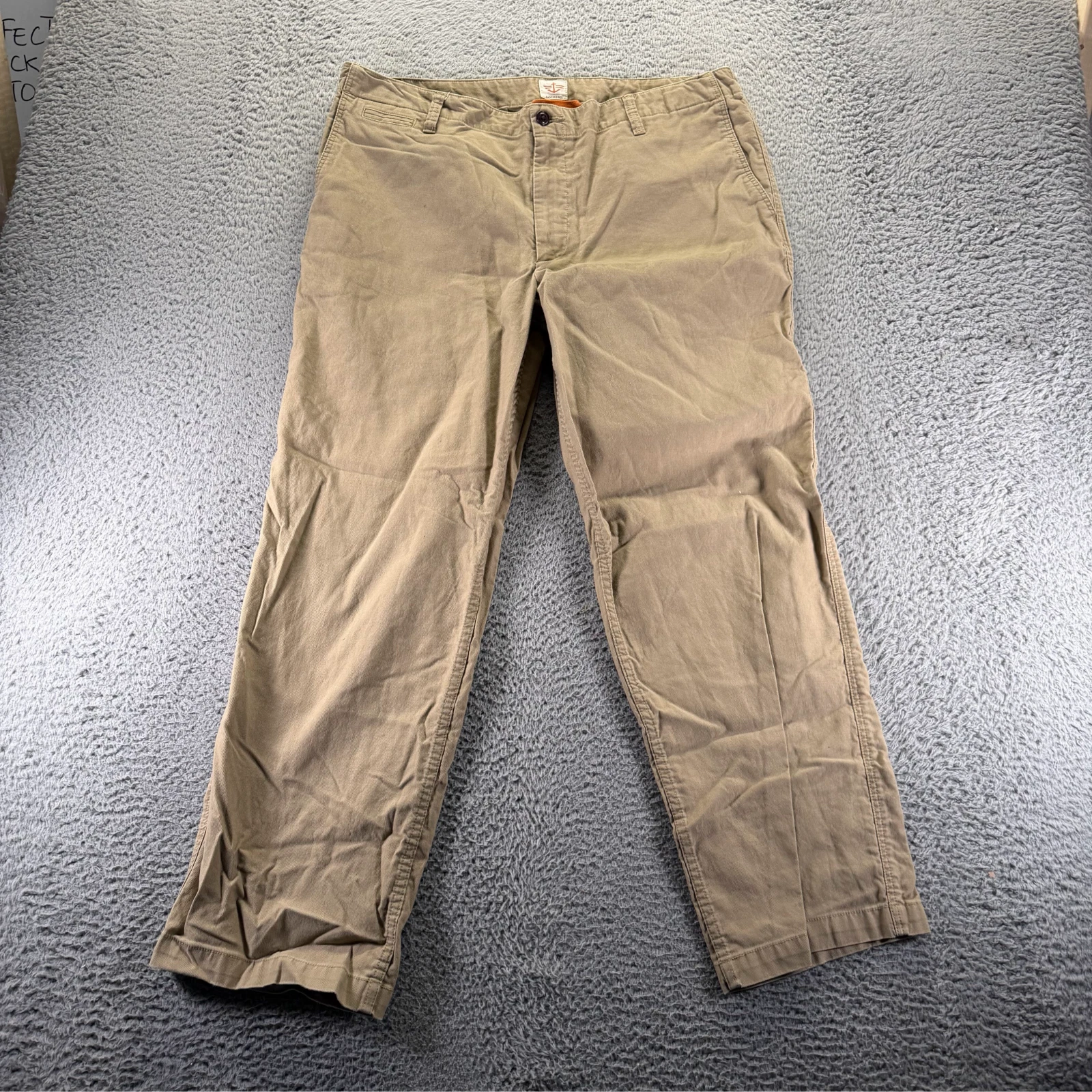 Dockers Pant Mens 36x30 Brown Cotton khakis Straight Stretch Workwear Utility