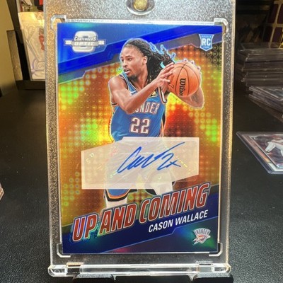 Panini 2023-24 Contenders Optic Blue Prizm Auto Cason Wallace Thunder #UC-CWO 75