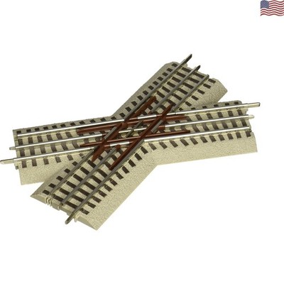 O Gauge 45-Degree Crossover for FasTrack Trains - Ideal for Team Building