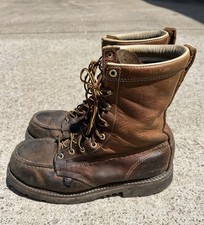 ๐ฅ๐บ๐ธ๐ฅ THOROGOOD USA MADE MENโS 8" LEATHER STEEL TOE BOOTS 10 2E WIDE 804-4378
