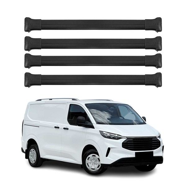 DachträGer FüR Ford Transit Custom / Tourneo Custom 2023-26 75Kg Alu Schwarz 4X-image