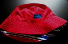 UV Skinz Reversible RED/ BL Beach Bucket Hat UNISEX Kids Sz 8 UPF Sun Protection