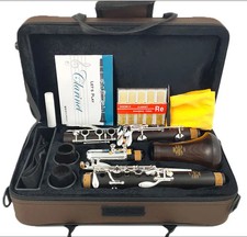 Clarinet Bb Wood Ebony Silver Plated 17 Keys Grenadilla Sib Klarnet M601