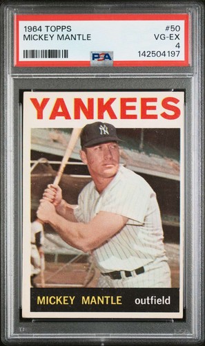 1964 Topps Mickey Mantle #50 PSA 4 WW1321