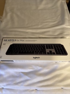 Logitech MX Keys S for Mac Wireless Keyboard Laptop-Like Space Grey READ