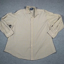 Polo Ralph Lauren Shirt Mens Large Plaid Regent Custom Fit Button Down Dress