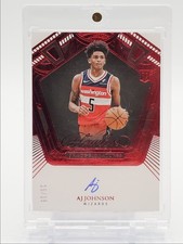 AJ JOHNSON 2024-25 FLAWLESS SHADE SIGNATURES ROOKIE RUBY RC AUTO 15/15 Q2323