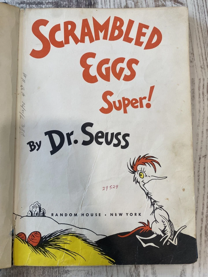 RARE Cover Scrambled Eggs Super! By Dr. Seuss ACCEPTABLE 1st EDITION 1953 BANNED Foto 4 de 4