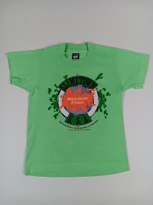 Vintage Nickelodeon Slimetown Universal Studios Fl 1990 T Shirt Youth Size 10-12