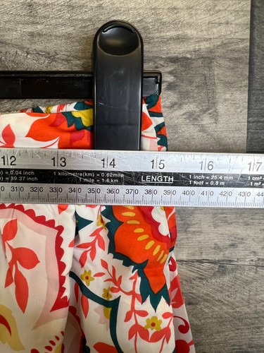 Boden Midirock Gr. UK 12 elfenbein orange Blumen geometrisches Muster Bloomsbury Pull On - Bild 10 von 13