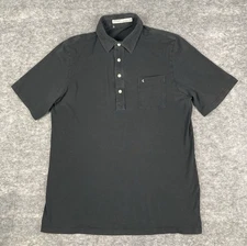 Criquet Polo Shirt Mens L Black Short Sleeve Golf Preppy Casual