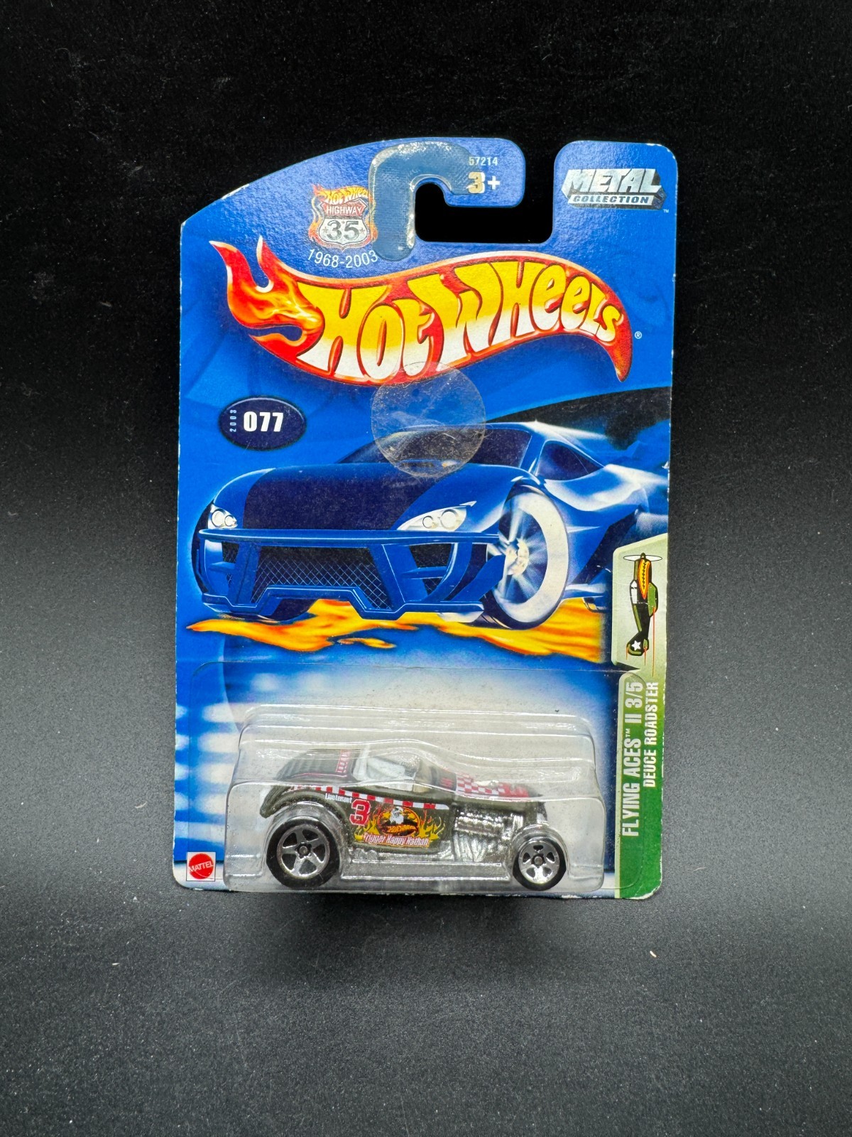 2003 HOT WHEELS ''FLYING ACES II'' #77 = DEUCE ROADSTER = GREEN    , 0711 B2