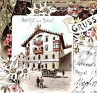 AK-LITHO 1897-Gruss aus OETZ im Ötztal- Gasthof zum KASSL+k.k. POSTAMT, Piburger