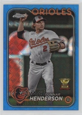 2024 Topps Chrome Logofractor Edition Blue Refractor /150 Gunnar Henderson 0ne9