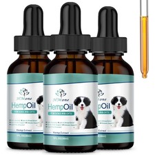 3 Pack Max Potency Hemp Oil for Dogs Cats - Help Anxiety Stress 3-Pack