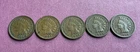 Indian Head Cent Lot - Five Coins -1902 to 1906 - Actual coins Free Shipping