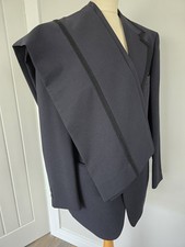 Vintage C A Mens Black Tuxedo Dinner suit 42" Chest W37" L31"