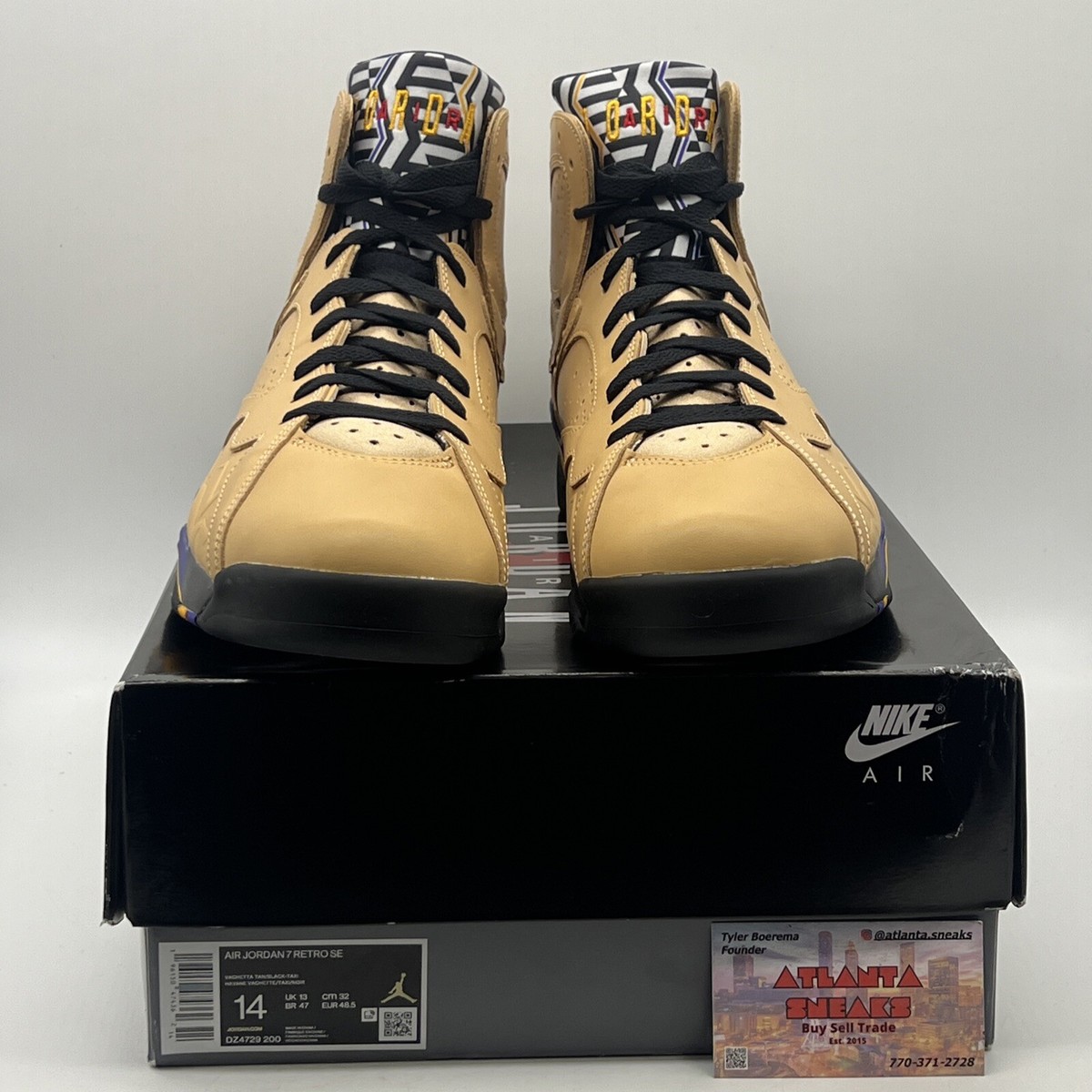 Size 14 - Air Jordan 7 Retro SE Afrobeats Purple Yellow Leather