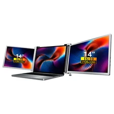 14 inch Portable Triple-screen Monitor Laptop Expansion Screen 1920*1200 B4B5