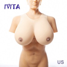 IVITA 5000g Breast Forms Transvestism Vest Style Fake Breast Forms Crossdresser