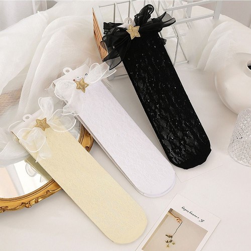Cotton Bow Knee High Socks Korean Style Stockings Girls Long Socks Kids Hosiery