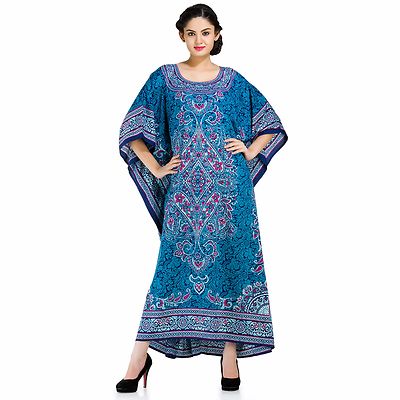 Dress Loose Summer Beach Maxi Kaftan Boho Women Long Womens Tunic Plus Sundress 