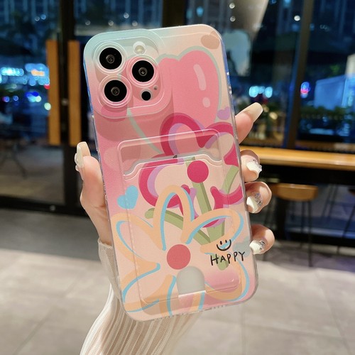 For Huawei Xiaomi Flower Card Pocket Wallet Bag Case Phone Cover Hot Women Girl - Picture 13 of 13