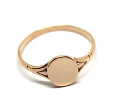 Kaedesigns New Size I / 4 Solid New 9ct 9K Rose Gold Oval Signet Ring