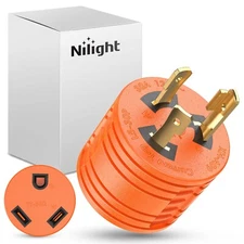 Nilight 30 Amp to 30Amp RV Power Adapter 3Prong Generator Twist Plug