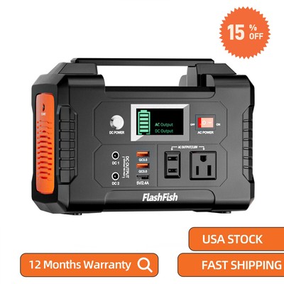 Flashfish E200 Portable Power Station 200W/151Wh Camping Portable Generator