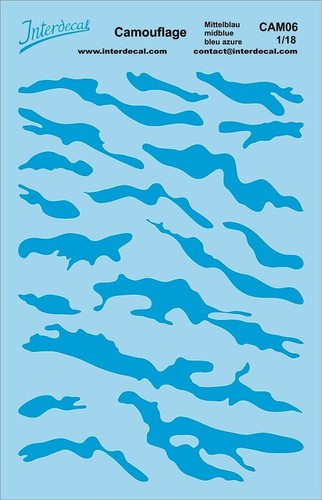 Décalcomanies Camouflage Blanc 1/18, 120x80mm, Papier INTERDECAL - Pour Modélisme, Maquettes, Customisation | Décos Miniature