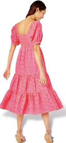 Lilly Pulitzer -Kina Babydoll Eyelet Midi Dress Size 8 NWT | eBay