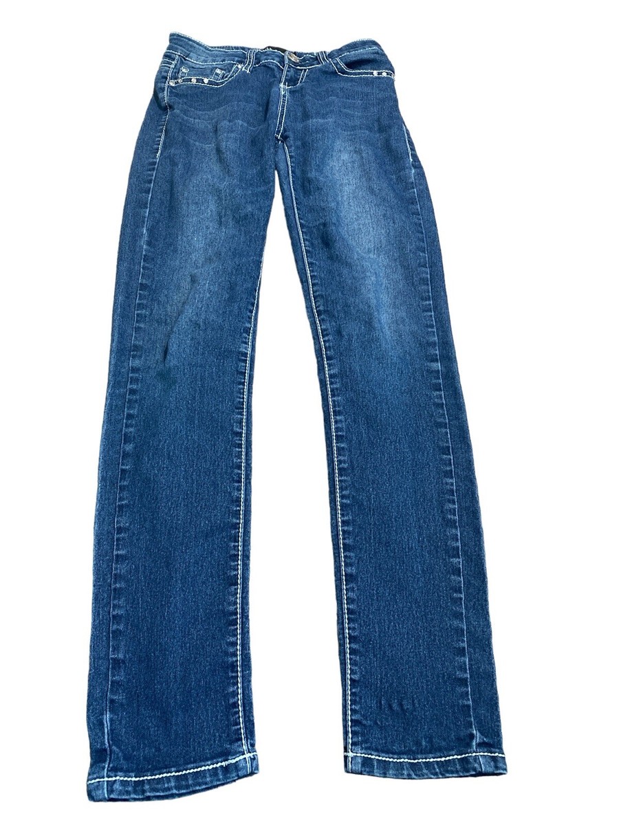 GoGo Womens Blue Denim Medium Wash Skinny Jean Size 3 | eBay