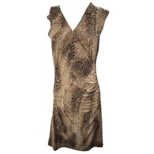 Lauren Ralph Lauren Snakeskin Midi Dress S American Chic Modern Sophistication