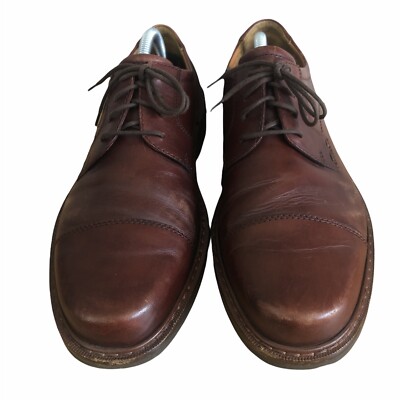 ECCO Mens Brown Leather Cap Toe Oxford Dress Shoes Size 42 Brogue 8 - 8.5 Ecco Mens 8-8.5 EU Size 42 Brown Dress Casual Oxford Lace Up  main image 3