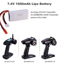 7.4V 1500mAh Transmitter Battery for Flysky FS-GT5 DUMBORC X4/X6 for RC Car Boat