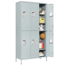 Metal Lockers Storage Cabinet 3/6/9 Doors Steel Locker for School Gym Hotel Home