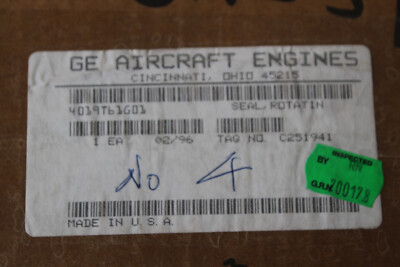 G.E. TURBINE ENGINE  # 4 AIR SEAL  4019T61G01,  ORIGINAL PACKAGE