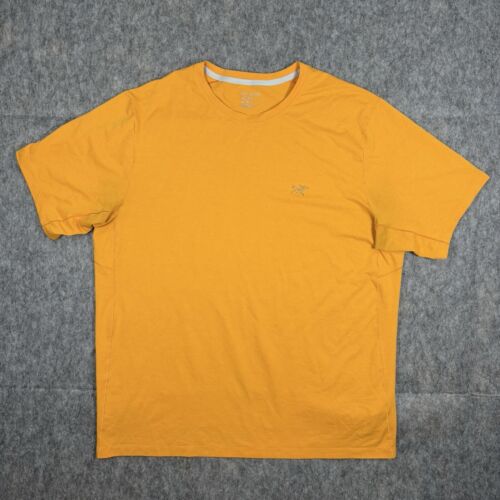 Arcteryx Shirt Men's XL Cormac Crew Short Sleeve Gorpcore Yellow Orange Hike