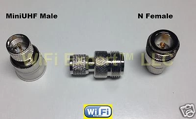 1 x Mini-UHF-N adapter Mini-UHF Plug male to N Jack female straight connector US