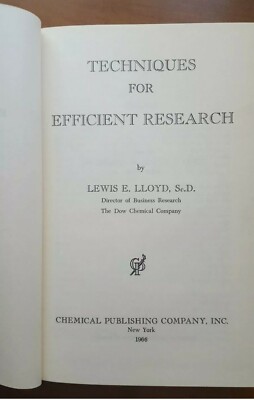 Techniques for Efficient Research - Lloyd - 1966 - Rare classic started it all
