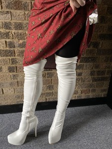 white platform boots uk