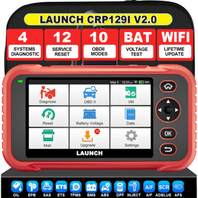 LAUNCH CRP129i V2.0 OBD2 Scanner ABS SRS Engine Car Diagnostic Tool Code Reader